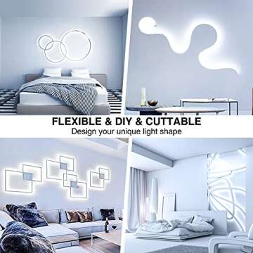 Onforu White LED Strip Lights 32.8FT Super Bright Dimmable Kit