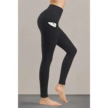 Fengbay 2 Pack High Waist Yoga Pants, Pocket Yoga Pants Tummy Control Workout Running 4 Way Stretch Yoga Leggings