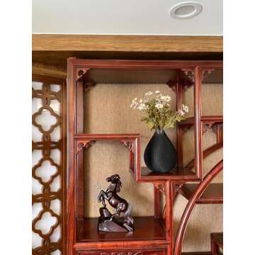 Unique Large Black Honeycomb Art Vase - Versatile Home, Wedding, Restaurant, Office, Events Decoration - 24x17x17 inches (Black)