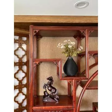 Unique Large Black Honeycomb Art Vase - Versatile Home, Wedding, Restaurant, Office, Events Decoration - 24x17x17 inches (Black)