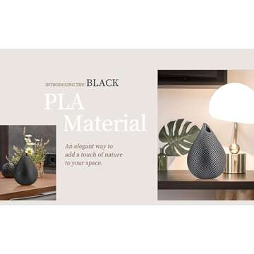 Unique Large Black Honeycomb Art Vase - Versatile Home, Wedding, Restaurant, Office, Events Decoration - 24x17x17 inches (Black)