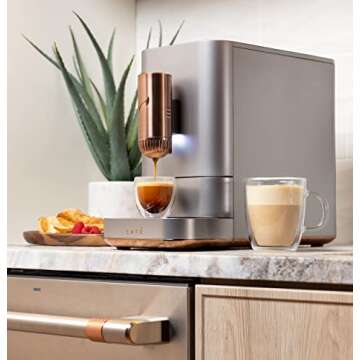 Café Affetto Automatic Espresso Machine | Brew in 90 Seconds | 20 Bar Pump Pressure for Balanced Ex...