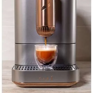 Café Affetto Automatic Espresso Machine | Brew in 90 Seconds | 20 Bar Pump Pressure for Balanced Extraction | Five Adjustable Grind Size Levels | WiFi Connected for Drink Customization | Steel Silver