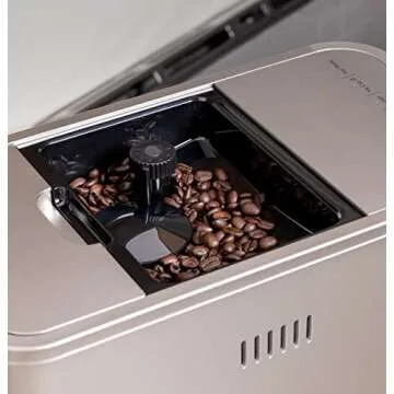 Café Affetto Automatic Espresso Machine | Brew in 90 Seconds | 20 Bar Pump Pressure for Balanced Extraction | Five Adjustable Grind Size Levels | WiFi Connected for Drink Customization | Steel Silver