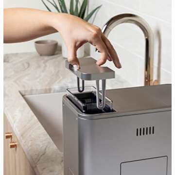 Café Affetto Automatic Espresso Machine | Brew in 90 Seconds | 20 Bar Pump Pressure for Balanced Extraction | Five Adjustable Grind Size Levels | WiFi Connected for Drink Customization | Steel Silver