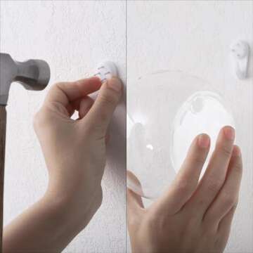 yarlung Set of 6 Wall Hanging Planters Terrarium, 4.7 Inch Glass Oblate Globe Plants Containers Wall Mount Clear Flower Vase for Propagating Hydroponics Plants, Air Plants (Plants Not Included)