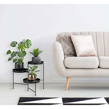 Kate and Laurel Finn Modern Tri-Level Plant Stand - Versatile Indoor Display