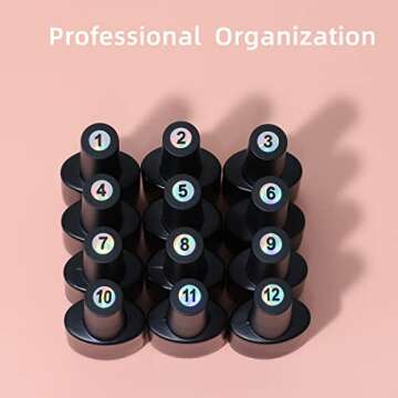 100pcs Nail Swatch Sticks with Number Stickers Nail Color Display Stiletto Tips Clear Nail Sample Sticks with Ring Practice Nail Tips Nail Supplies for Nail Techs Professional Nail Salon