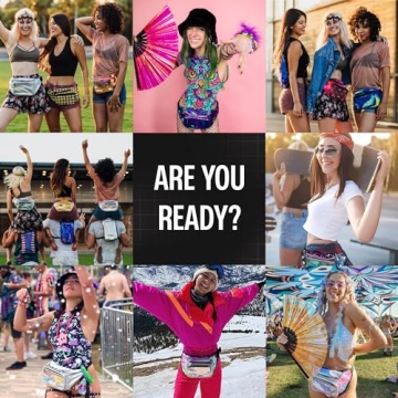 Holographic Fanny Pack for Men and Women in Pale Pink