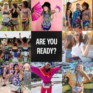 Holographic Fanny Pack for Men and Women in Pale Pink