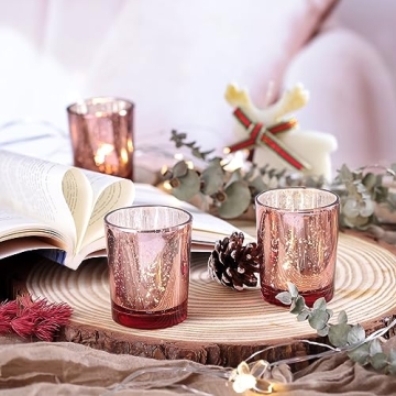 Volens Rose Gold 72pcs Votive Candle Holders for Events