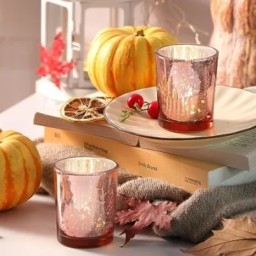 Volens Rose Gold 72pcs Votive Candle Holders for Events