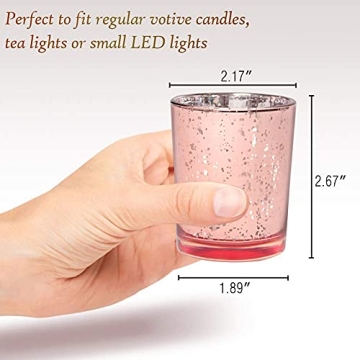 Volens Rose Gold 72pcs Votive Candle Holders for Events