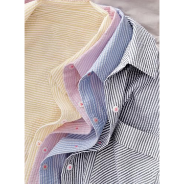 Stylish YUENIU Women’s Striped Button Down Shirt