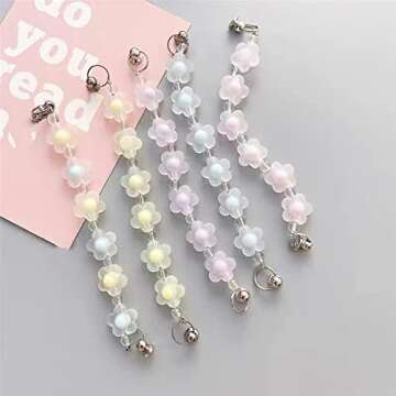 Acrylic Beads Flower Candy Round Love Heart Beads, 100 Kawaii Plastic Pastel Frosted Spacer Beads fo...