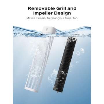 Ezify Tower Fan 40 Inch - Quiet, Powerful & Stylish