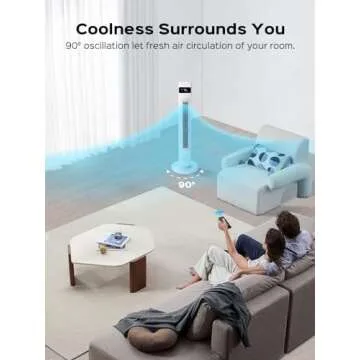 Ezify Tower Fan 40 Inch - Quiet, Powerful & Stylish