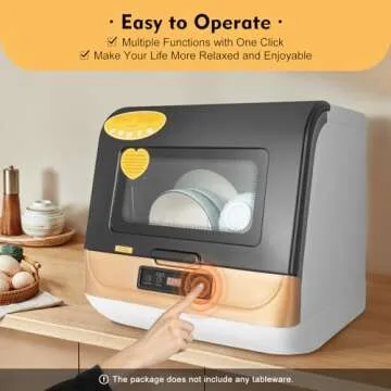Countertop Dishwasher Portable Mini Dish Washer Automatic Dishwasher Desktop Installation-Free Dishwasher 3-5Washing Programs 360° Rotating Spray Deep Cleaning For Home Small Apartments Rvs (Type 1)
