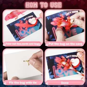 AuroTops Valentines Day Cards for Kids, 24 Pack Glow in The Dark Lizards with Valentine's Cards, Stretch Toy for Valentine Party Favors for Boys & Girls, Kids Exchange Valentine's Gifts