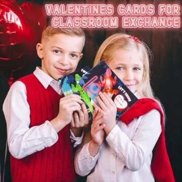 AuroTops Valentines Day Cards for Kids, 24 Pack Glow in The Dark Lizards with Valentine's Cards, Stretch Toy for Valentine Party Favors for Boys & Girls, Kids Exchange Valentine's Gifts