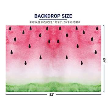 Allenjoy 7x5ft Watermelon Backdrop for Infant Newborn Baby Portrait Baby Shower Photography Kids Girl First 1st Birthday Party Background Summer Twotti Frutti Party Banner Cake Table Decor