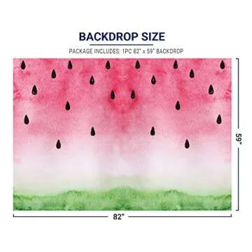Allenjoy 7x5ft Watermelon Backdrop for Infant Newborn Baby Portrait Baby Shower Photography Kids Girl First 1st Birthday Party Background Summer Twotti Frutti Party Banner Cake Table Decor