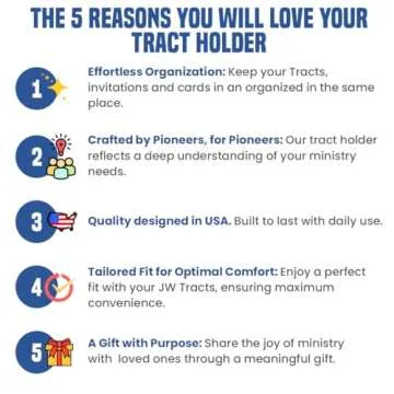 JW Tract Holder for Ministry, JW.org gifts pioneer, jw field service supplies, jw ministry supplies, jehovah witness accessories, jw magazine and tract holder, JW ministry organizer, JW Pioneer Gifts