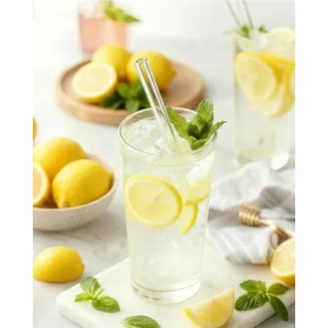 18-Pack Reusable Glass Straws Set for Everyone