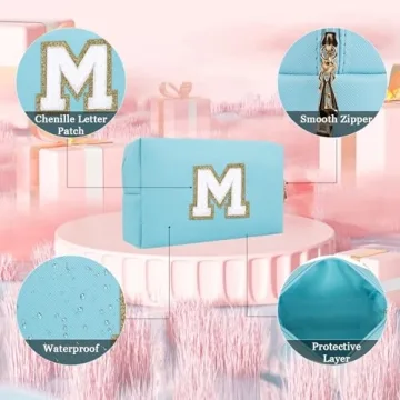 Personalized Chenille Makeup Bag for Women and Girls