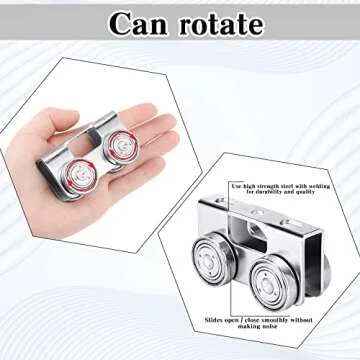 Tudomro Electric Hoist Installation Roller Trolley for 1-5/8" Wide and All 1-5/8", Electric Hoist Trolley Assembly Silent for Taller Strut Channel(Simple Style, 4 Pcs)