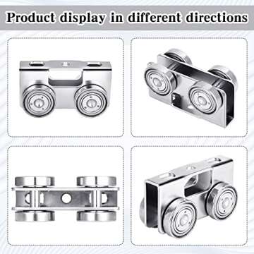 Tudomro Electric Hoist Installation Roller Trolley for 1-5/8" Wide and All 1-5/8", Electric Hoist Trolley Assembly Silent for Taller Strut Channel(Simple Style, 4 Pcs)
