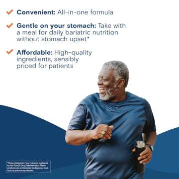 Bariatric Fusion Bariatric Multivitamin with Iron Complete Chewable | Mixed Berry | Post Bariatric Vitamins for Gastric Bypass and Sleeve Gastrectomy | One Month Supply