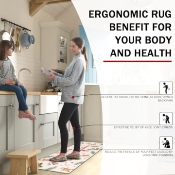 Topotdor Christmas Gingerbread Kitchen Mats Set of 2