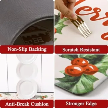 Topotdor Christmas Gingerbread Kitchen Mats Set of 2