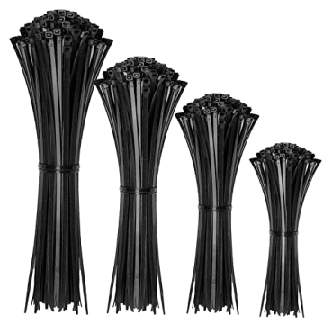 Cable Zip Ties 400 Pack Multi-Purpose Black Nylon