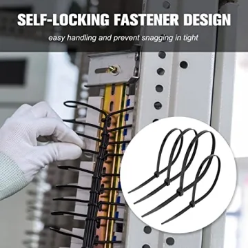 Cable Zip Ties 400 Pack Multi-Purpose Black Nylon