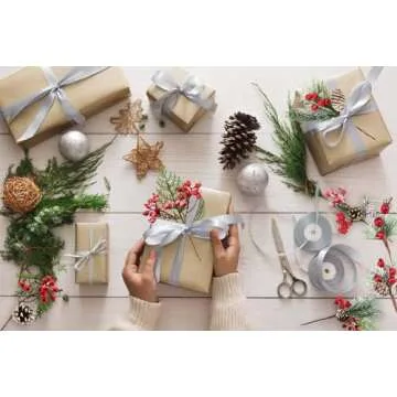 Mklsit 20 Pack Artificial Christmas Tree Picks Assorted Christmas Sprigs Snowy Red Berry Pine Picks Spray with Pinecones Apples Holly Berries Leaves for Gift Toppers Wreath Garland Winter Holiday Déco