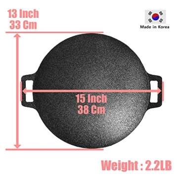 SCSP - Korean BBQ Grill Non-stick 13 Inch Circular with Bag - Made in Korea