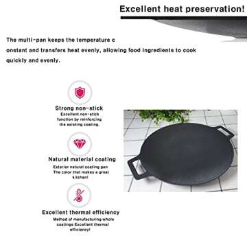SCSP 13 Inch Korean BBQ Grill Non-stick - Versatile Cooking