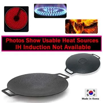 SCSP 13 Inch Korean BBQ Grill Non-stick - Versatile Cooking