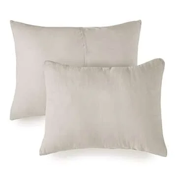 Welhome Gauze Cotton Duvet Cover Queen Size - 3 Piece | 1 Queen Duvet Cover - 2 Pillow Sham | Lightweight Soft Durable | Winter Bedding Set | Farmhouse Bed Set | Edredón | Dyne | Fawn Brown