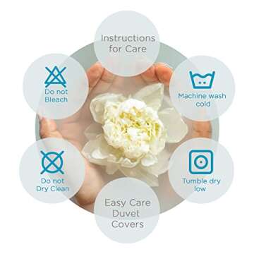 Welhome Gauze Cotton Duvet Cover Queen Size - 3 Piece | 1 Queen Duvet Cover - 2 Pillow Sham | Lightweight Soft Durable | Winter Bedding Set | Farmhouse Bed Set | Edredón | Dyne | Fawn Brown