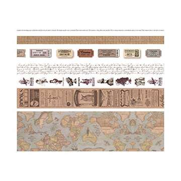 EnYan 7 Rolls Washi Tapes Set for Creative DIY Crafts