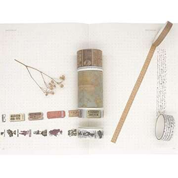 EnYan 7 Rolls Washi Tapes Set for Creative DIY Crafts