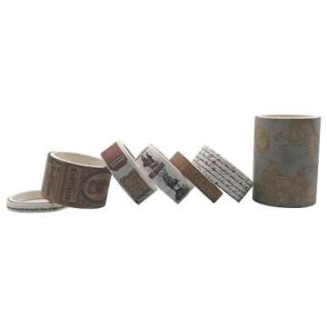 EnYan 7 Rolls Washi Tapes Set for Creative DIY Crafts