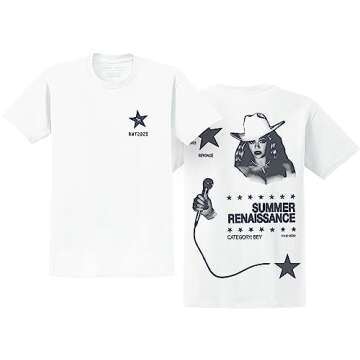 Beyoncé Official Renaissance World Tour Merch Summer T-Shirt, Medium White