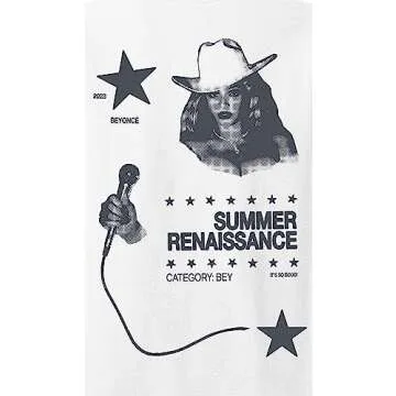 Beyoncé Official Renaissance World Tour Merch Summer T-Shirt, Medium White