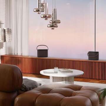 Bang & Olufsen Beosound A5 - Portable Bluetooth Speaker with Wi-Fi Connection, Carry-Strap, Dark Oak