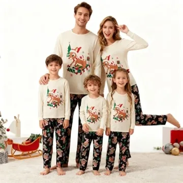 WephuPSho Family Christmas PJs Matching Sets - Baby & Adult Holiday Sleepwear Set