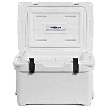 Engel Coolers ENG25 Cooler | 18 Can High Performance Durable Seamless Rotationally Molded Ice Box for Camping, Hunting, and Fishing - White